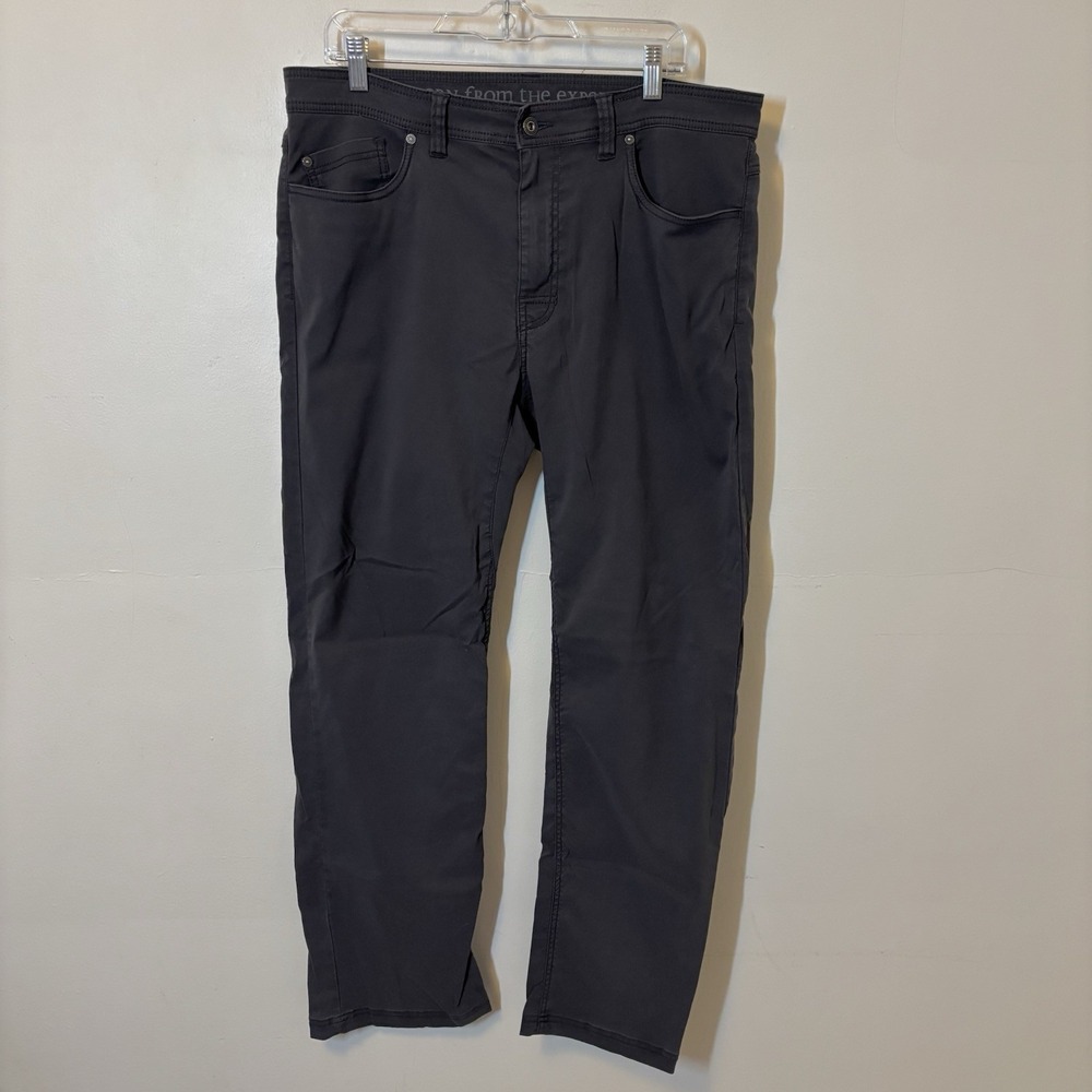 Prana Men's Brion Pants Slim Fit Stretch Grey Hiking Outdoors 32X31